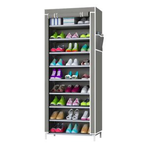 Sapateira 9 Andares Desmontável Organizador para Calçados Sapatos Chinelos Roupas Cinza