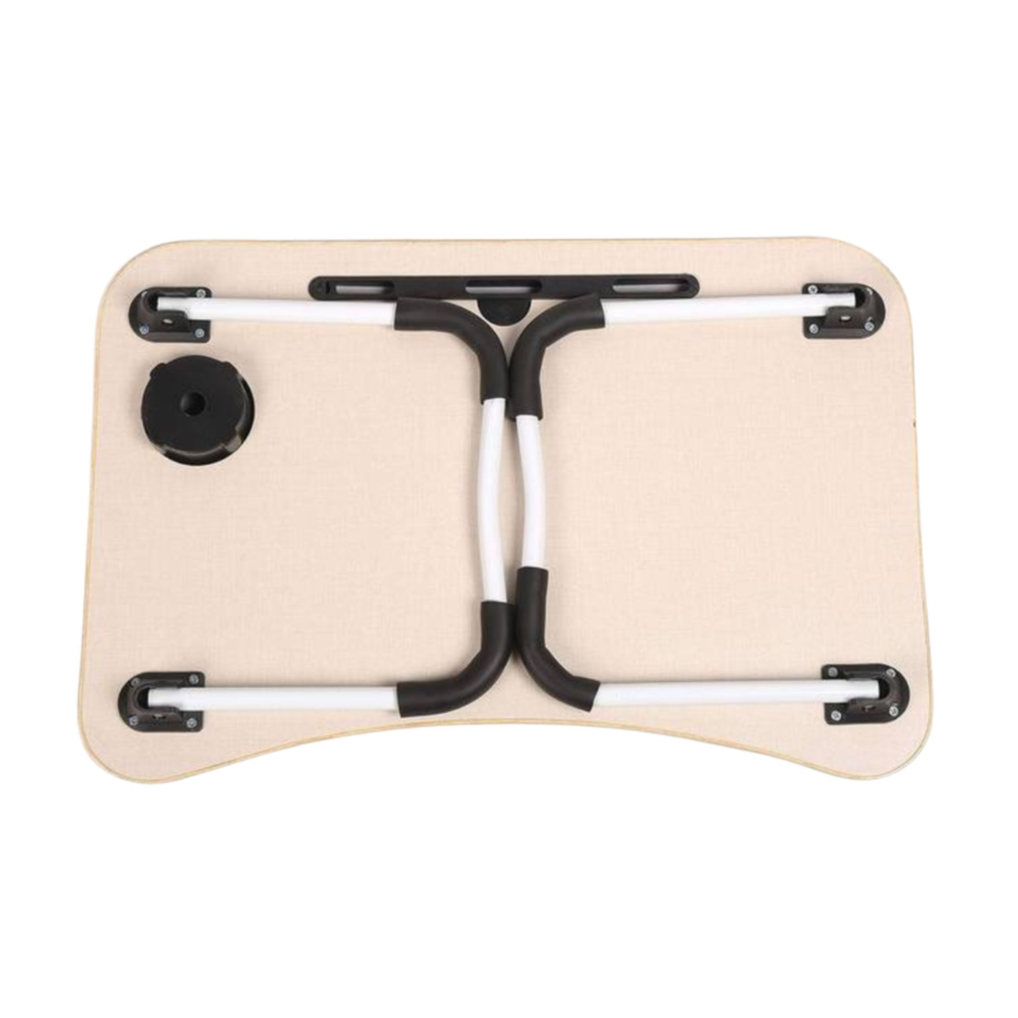 Mesa Dobrável Madeira Portátil para Estudo Notebook Utilidades com Suporte para Copo - Imagem 5