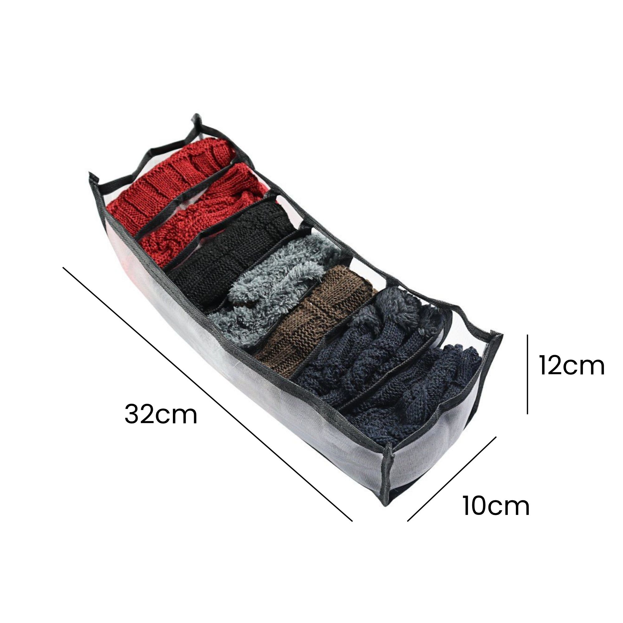 Kit 2 Colmeia Organizadora de Gavetas 7 Divisórias Organizadores para Roupas Íntimas Sutiãs Lenços - Imagem 4