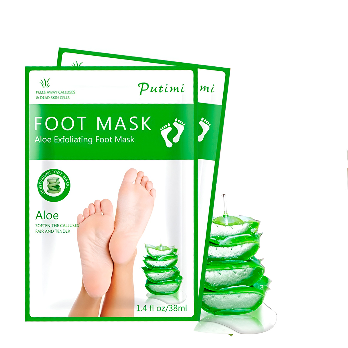 Máscara Esfoliante Pé Tratamento Aloe Vera Nutritivo Hidratante