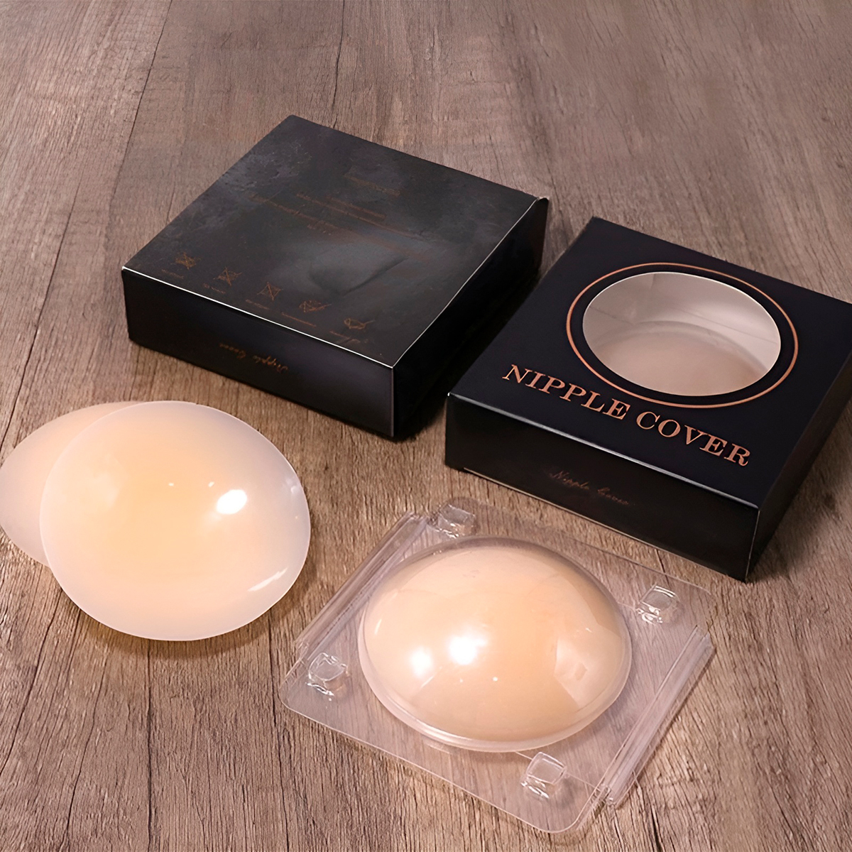 Protetor Seios Sutiã Silicone Adesivo Discreto Bege - Imagem 3