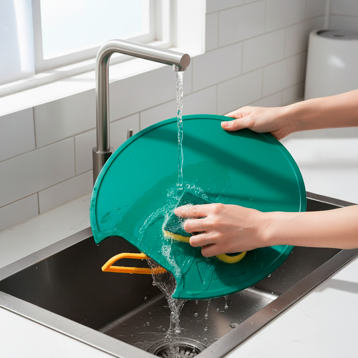 Tábua Redonda Corte Antiderrapante Antimofo com Suporte - Imagem 8