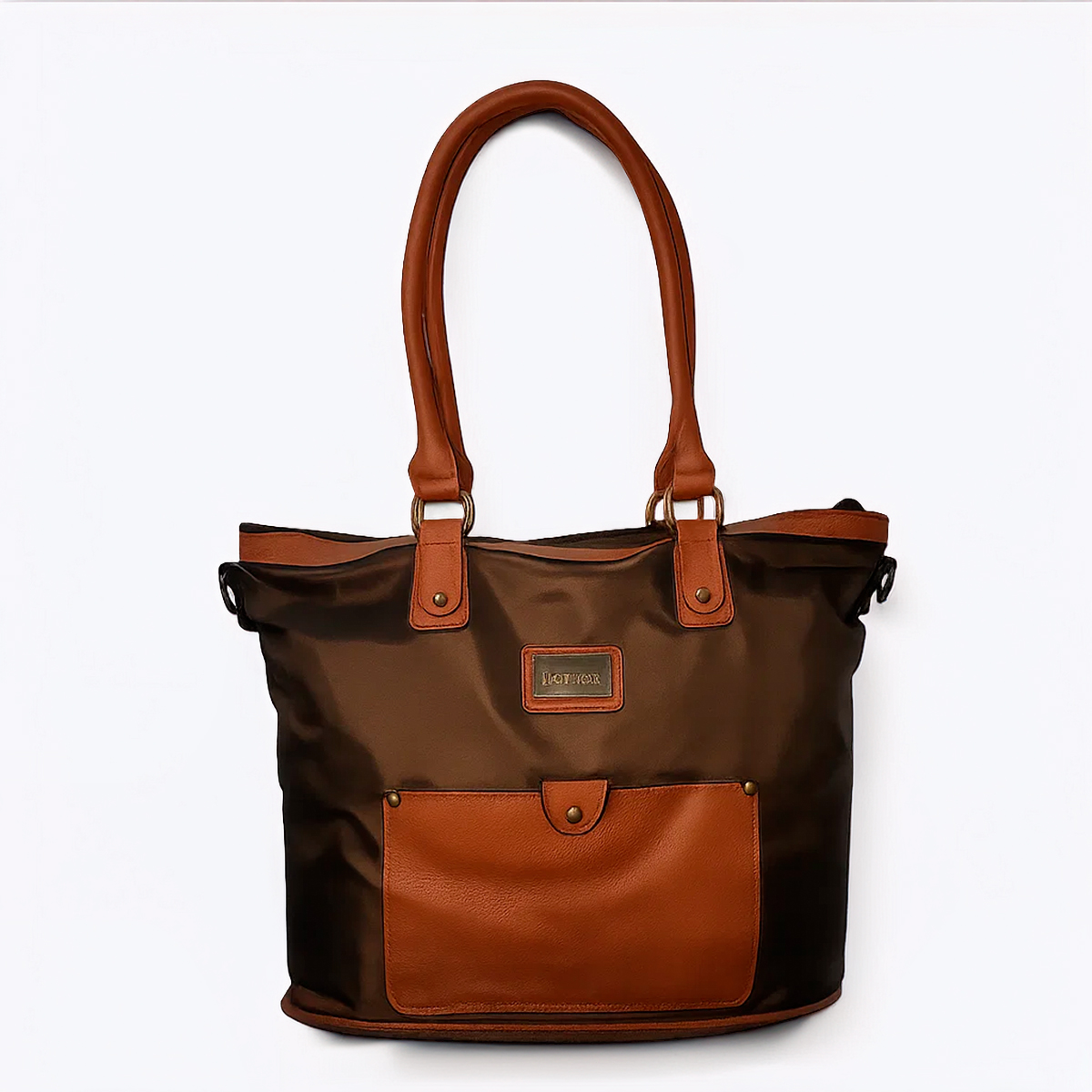 Conjunto 2 Bolsas Tiracolo Bolsa Média Alça Estilo Modelo:Marrom