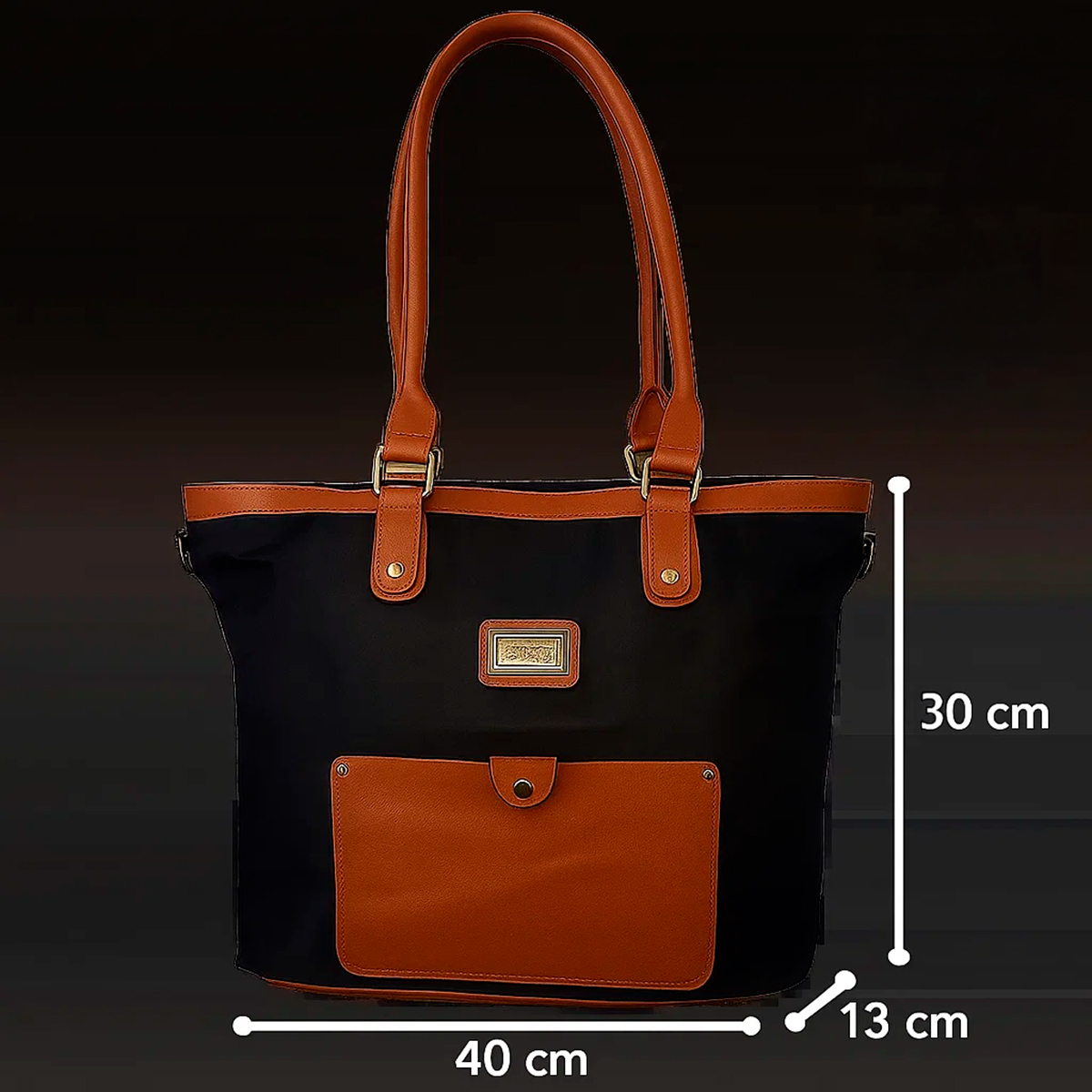Conjunto 2 Bolsas Tiracolo Bolsa Média Alça Estilo Modelo:Preto - Imagem 4