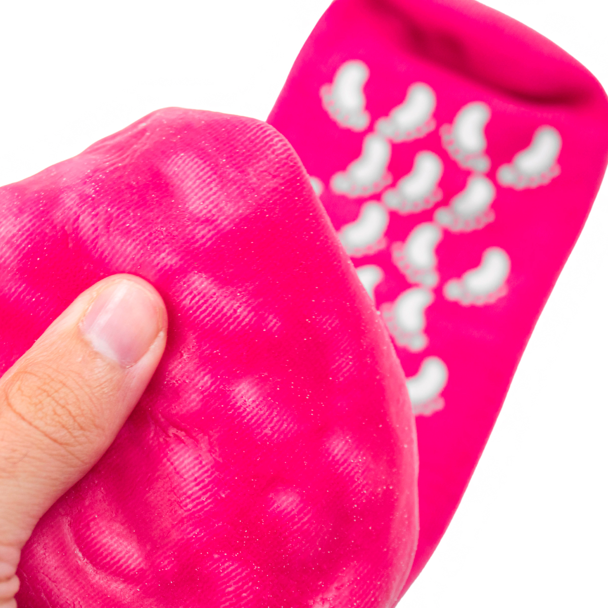 Par Meias Hidratante Gel Silicone Tratamento Suave Macia Reutilizável Cor:Azul - Imagem 8