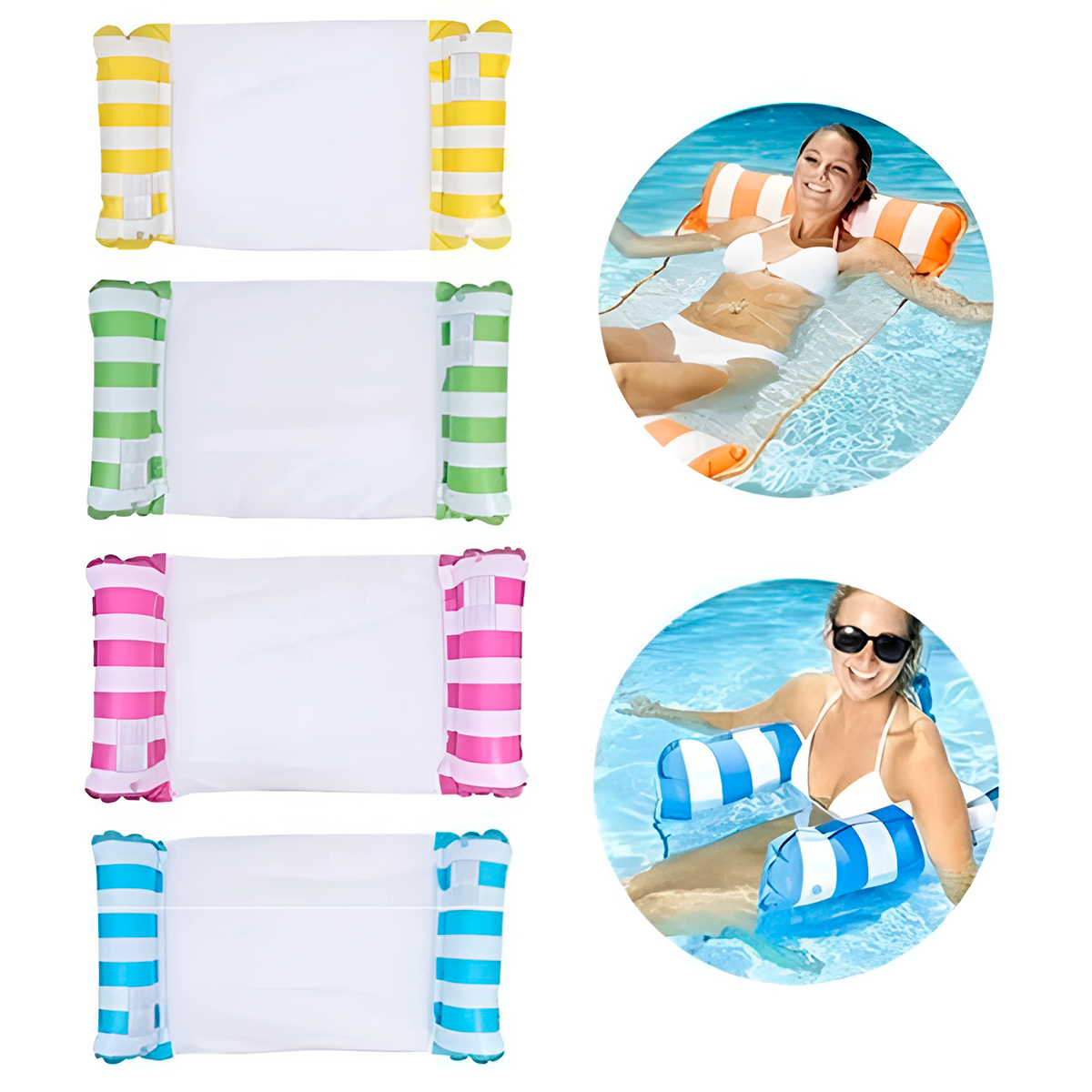 Boia Rede Cama Flutuante Inflável Piscina Descanso - Imagem 3