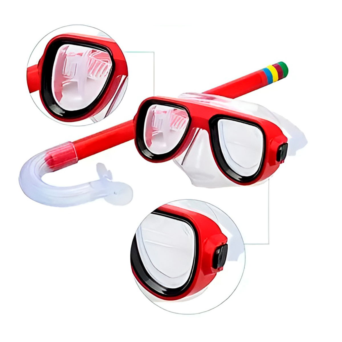 Kit Mergulho Máscara Snorkel Infantil Verão Piscina - Imagem 5