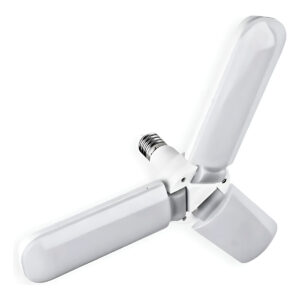 Lâmpada LED 3 Pétalas Ajustável Branca Abajur Casa