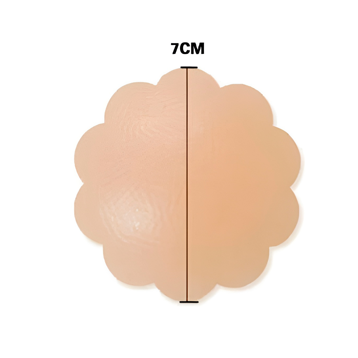 Protetor Seios Formato Flor Silicone Adesivo Discreto Bege - Imagem 4