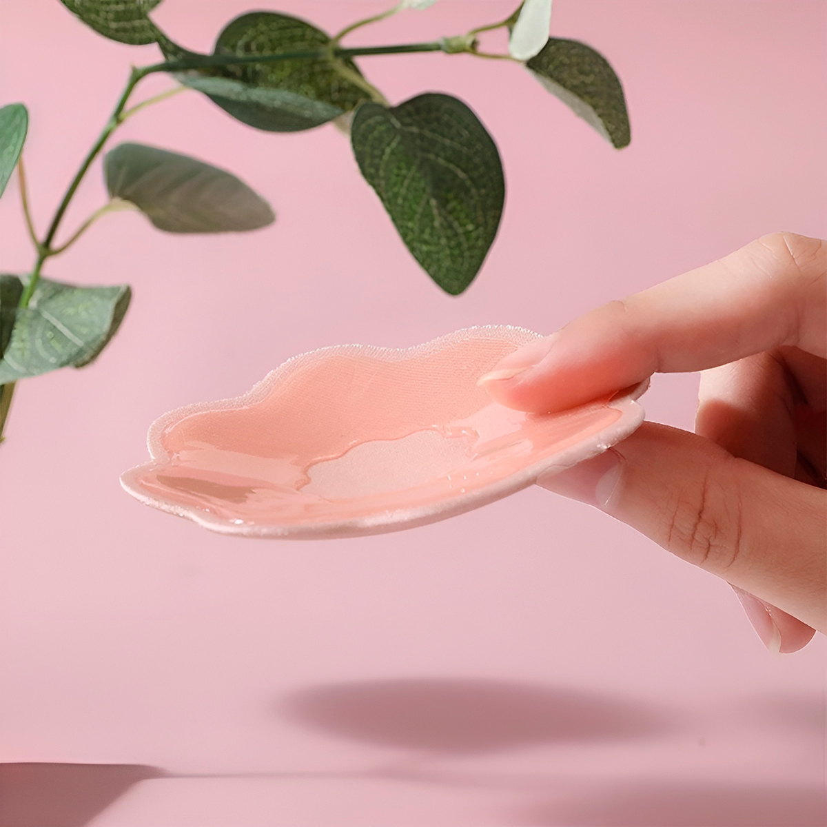 Protetor Seios Formato Flor Silicone Adesivo Discreto Bege - Imagem 5