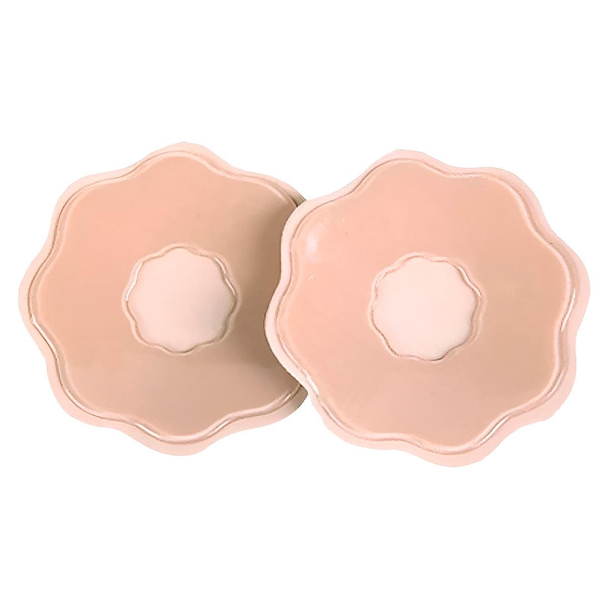 Protetor Seios Formato Flor Silicone Adesivo Discreto Bege - Imagem 6
