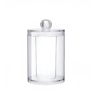 Porta Algodão Cotonete Transparente Tampa Organizador