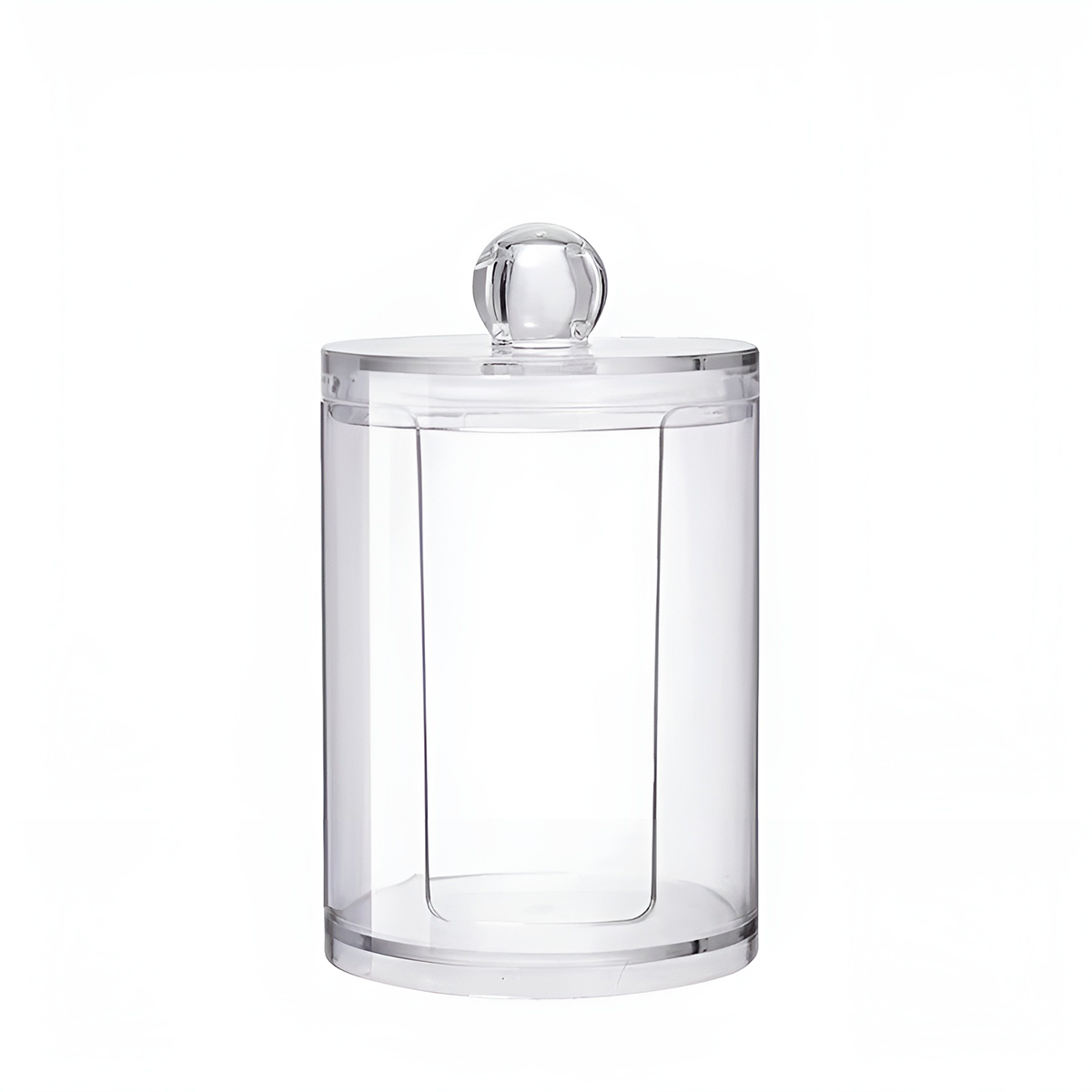 Porta Algodão Cotonete Transparente Tampa Organizador