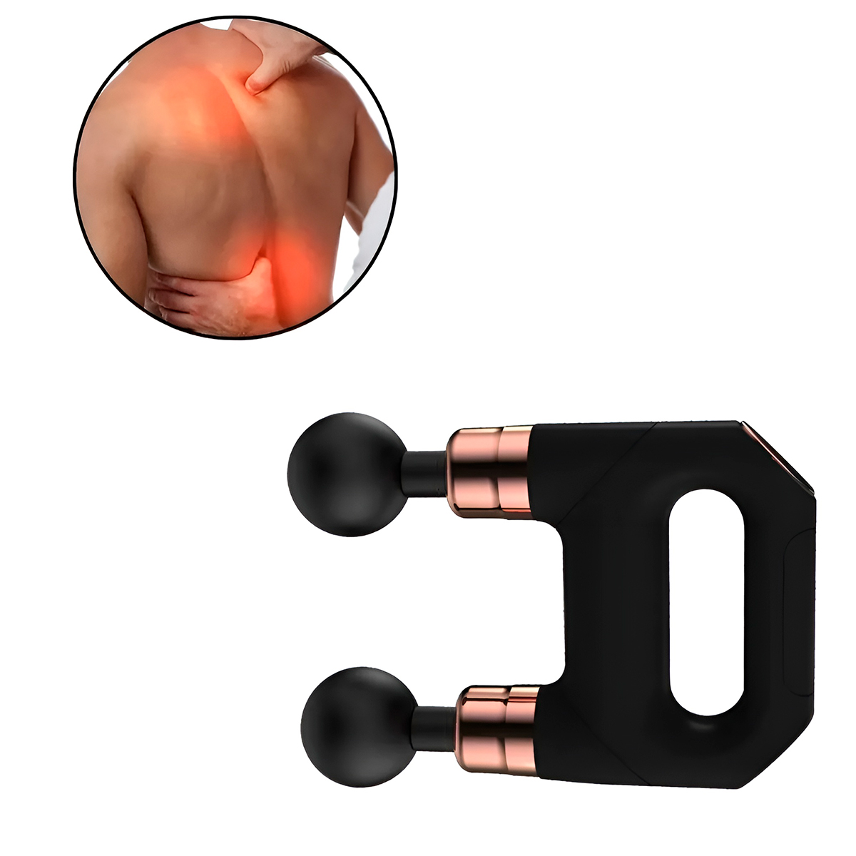 Pistola Dupla Massageadora Alívio Corporal Muscular