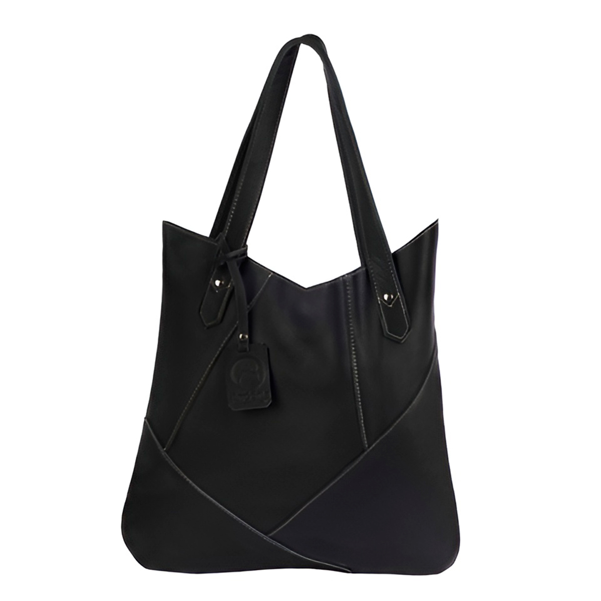 Bolsa de Ombro Couro Legítimo Modelo Maria Elegante Modelo:Preto