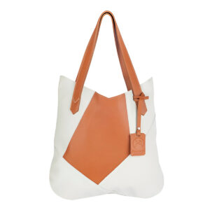 Bolsa de Ombro Couro Legítimo Modelo Maria Elegante Modelo:Off White