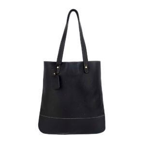 Bolsa de Couro Legítimo Flávia Elegância Resistente Modelo:Preto