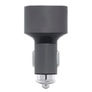Carregador Veicular 3 Portas USB Carregamento Rápido Preto