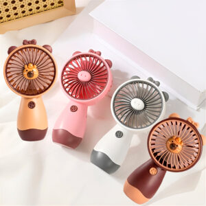 Ventilador de Mão Silencioso Recarregável Portátil USB Cor:Rosa