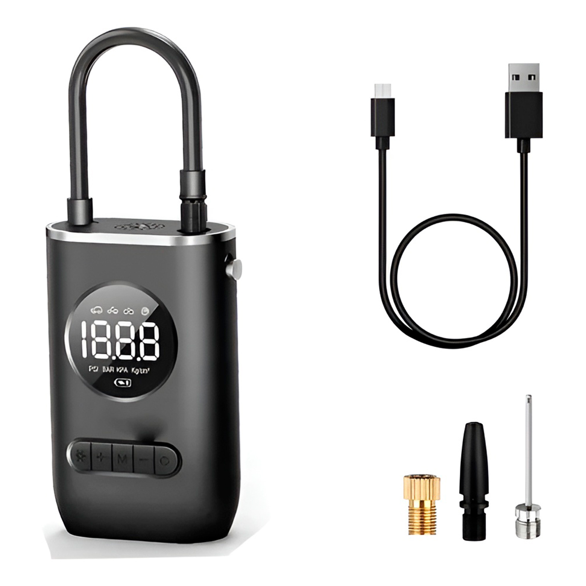 Compressor Calibrador de Ar Digital Portátil Recarregável