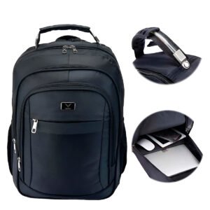 Mochila Bag Executiva Reforçada Preta para Notebook até 18" Escolar Trabalho Viagem