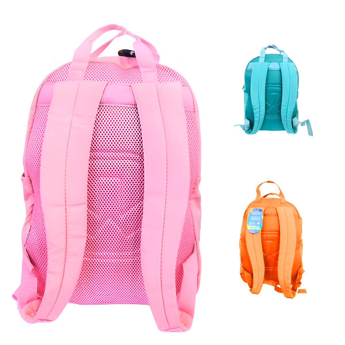 Mochila Bolsa Feminina Casual Resistente para Notebook Escolar Trabalho Viagem Passeio Rosa - Imagem 4