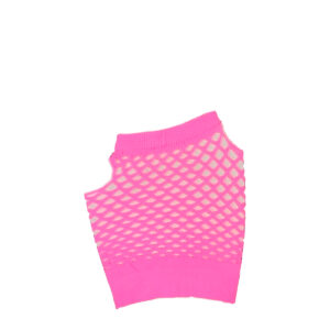 Luva Arrastão Curta sem Dedos Colorida Fantasia Festa Cor:Rosa