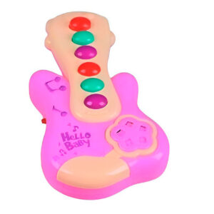 Brinquedo Musical Educativo Mini Guitarra Infantil Cor:Rosa