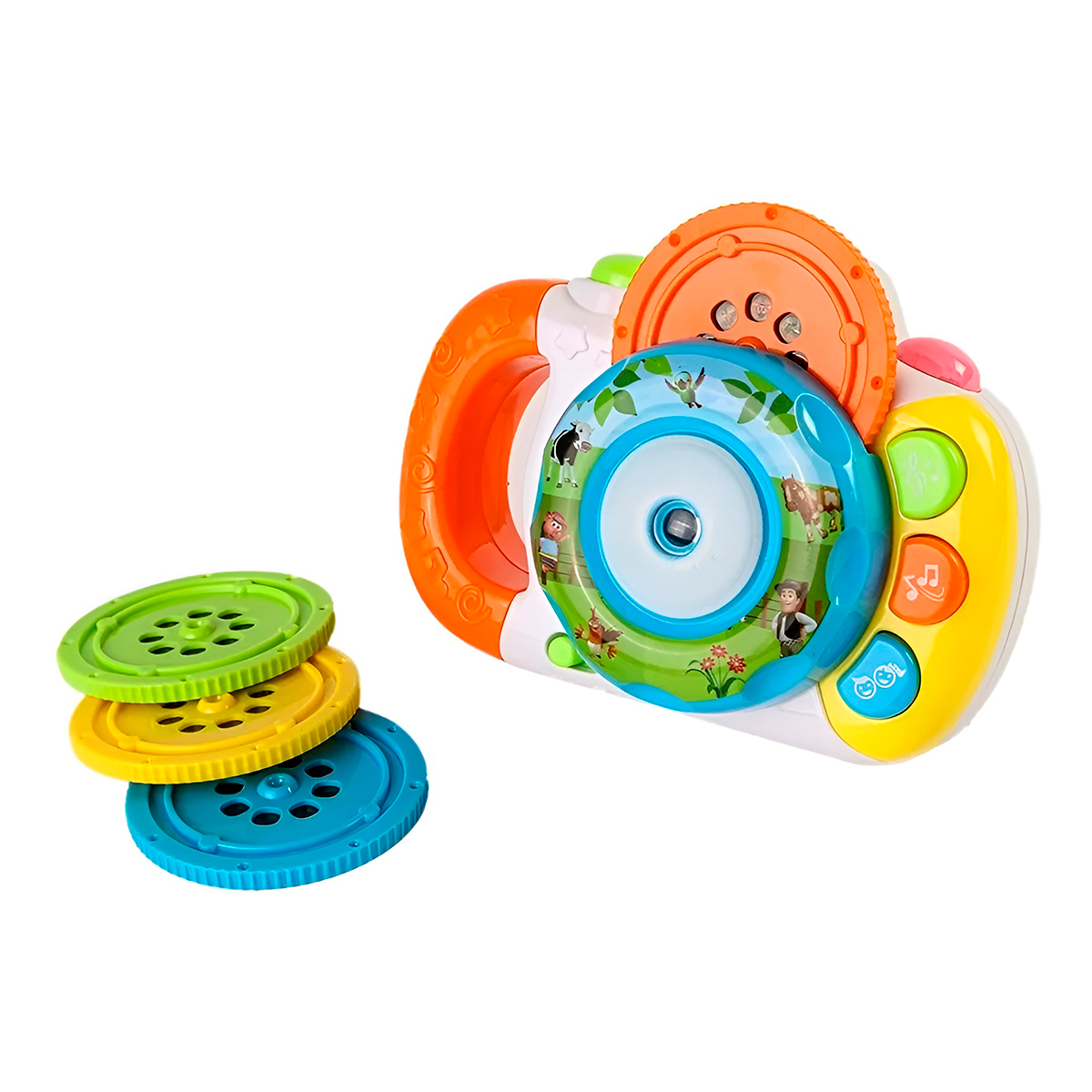 Câmera Projetor Musical Infantil Divertida Com Luzes - Imagem 2