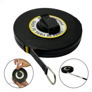 Trena Métrica 10M Fibra de Vidro - Preta