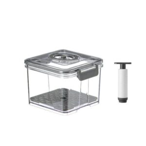 Pote Hermético com Bomba de Vácuo 1,5L - Cinza