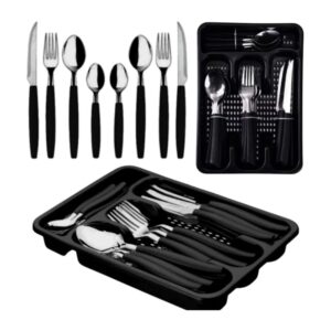 Jogo de Faqueiro Inox Com Gaveteiro 25 Peças - Sortida