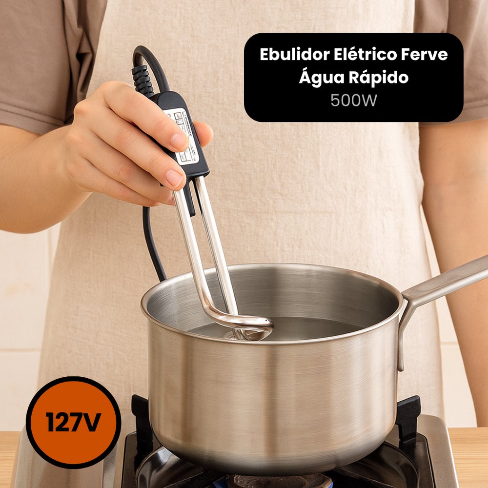Ebulidor Elétrico Ferve Água Rápido 500W- 127V - Imagem 3