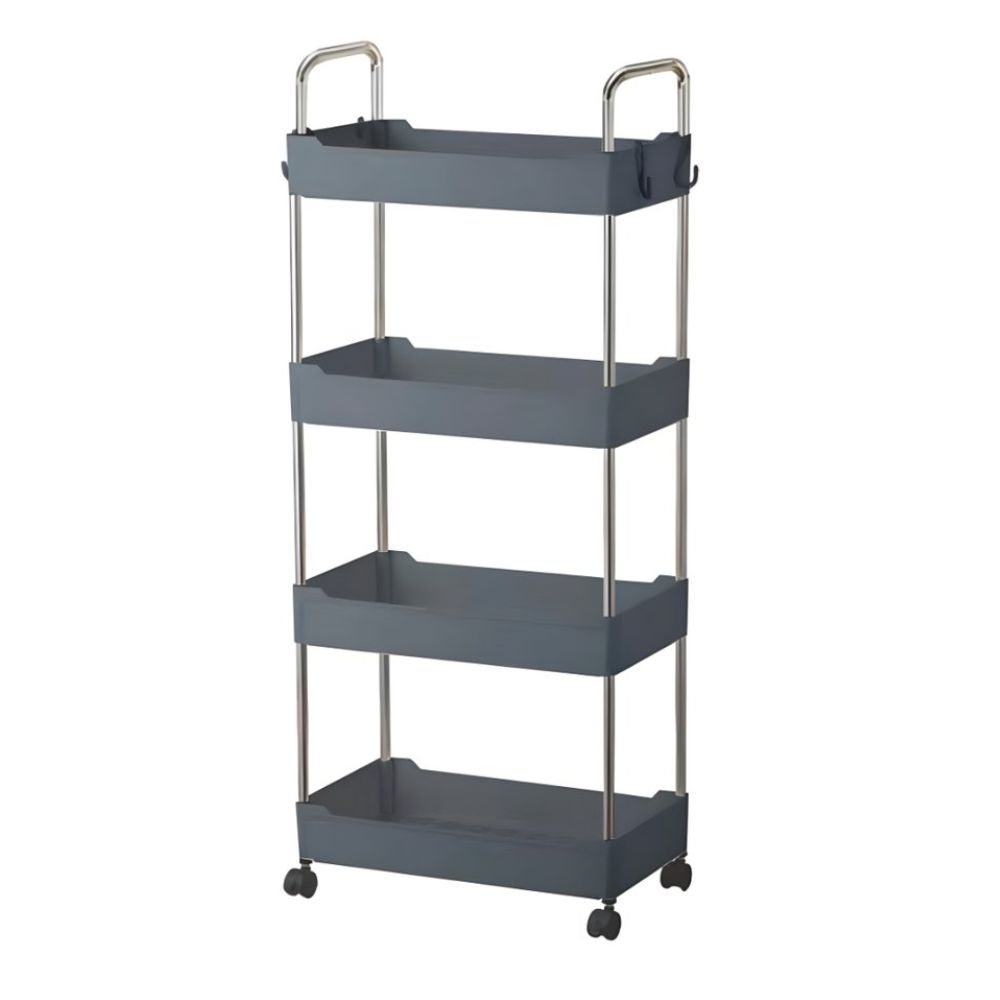 Prateleira Carrinho Auxiliar Organizador de Objetos 4 Andares com Rodinhas Multiuso - Imagem 5