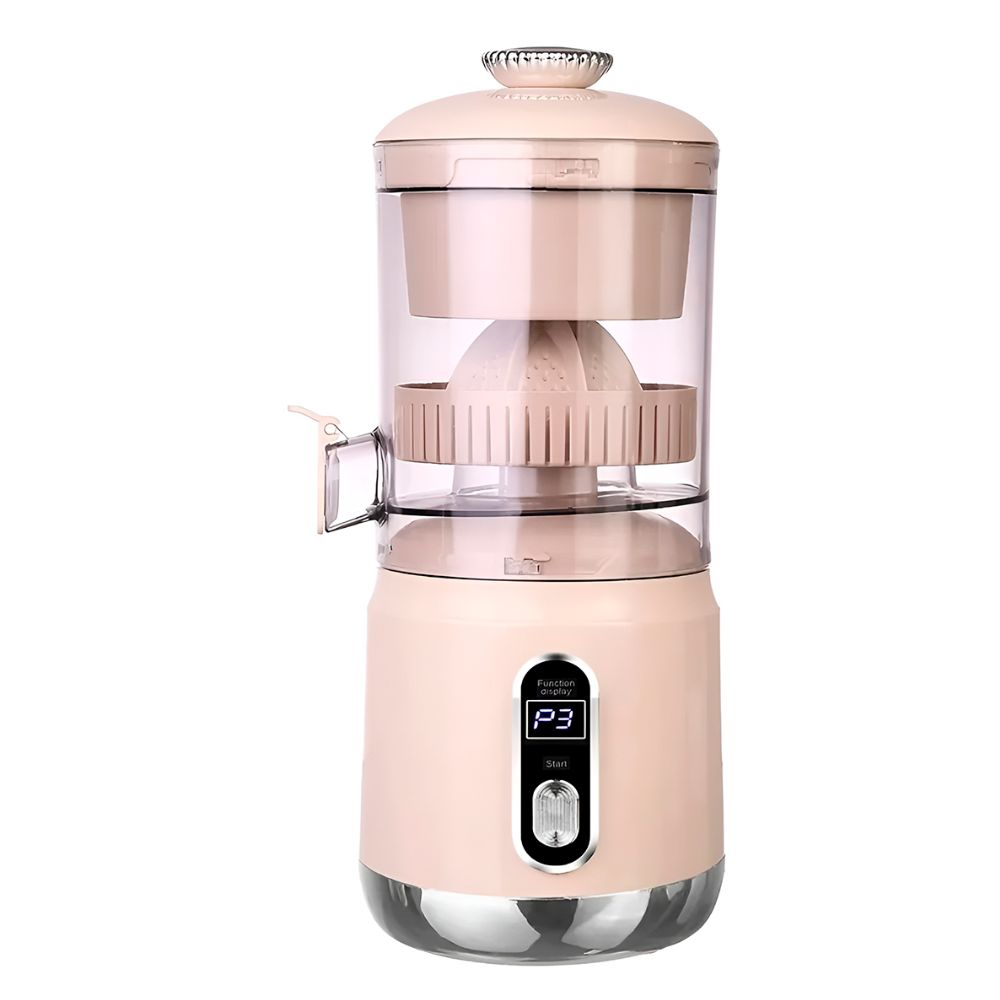 Espremedor de Frutas Laranja Elétrico 125W 850ml Extrator Portátil Bivolt Recarregável via USB Rosa - Imagem 4