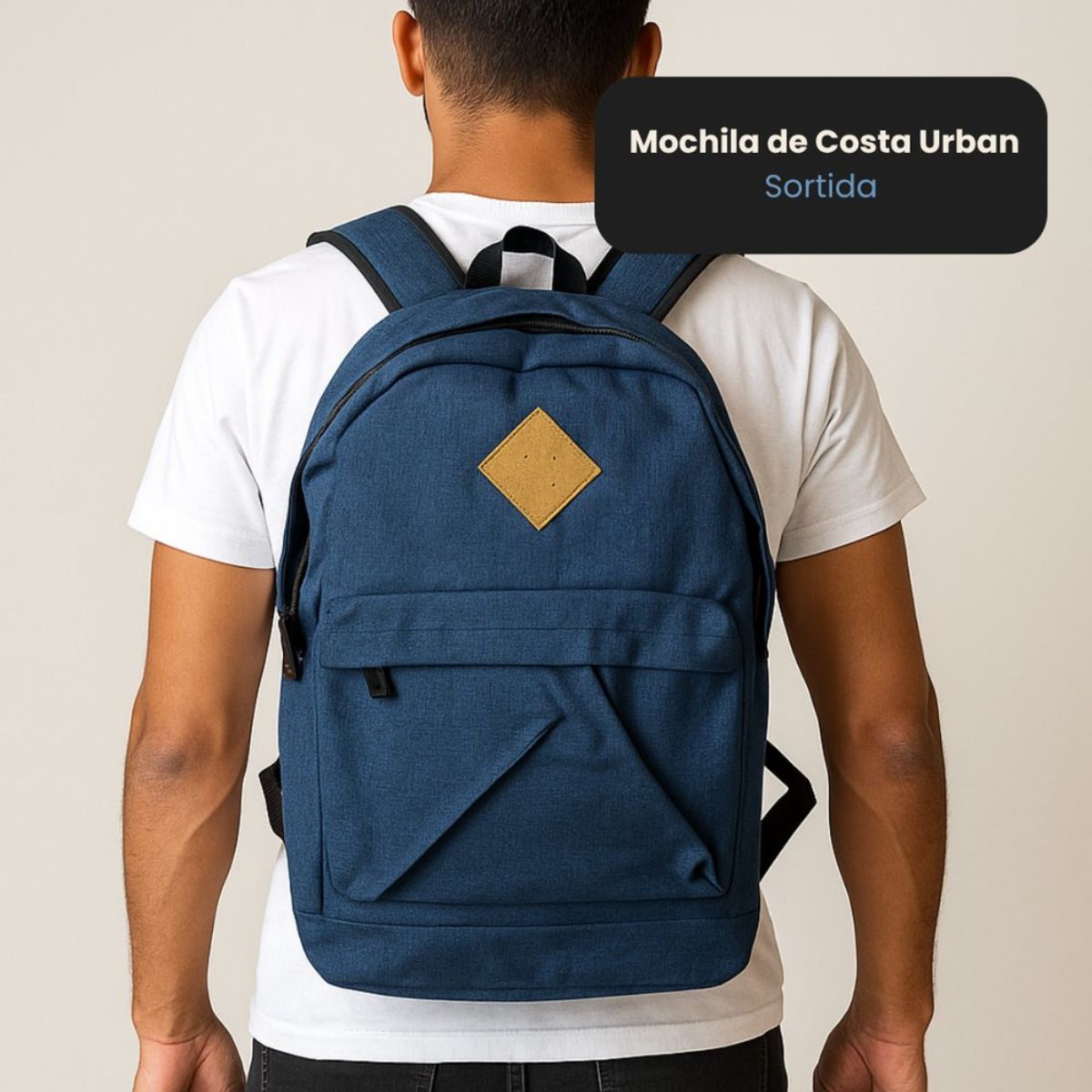 Mochila Casual Simples Unissex Resistente Sortida Trabalho Escola Viagem Faculdade Notebook - Imagem 2