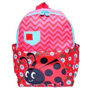 Mochila Escolar Infantil para Menino com Estampa Joaninha