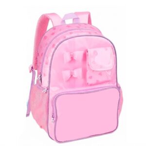 Mochila Escolar Infantil Costas Feminina para Menina Escolar Passeio Viagem Rosa