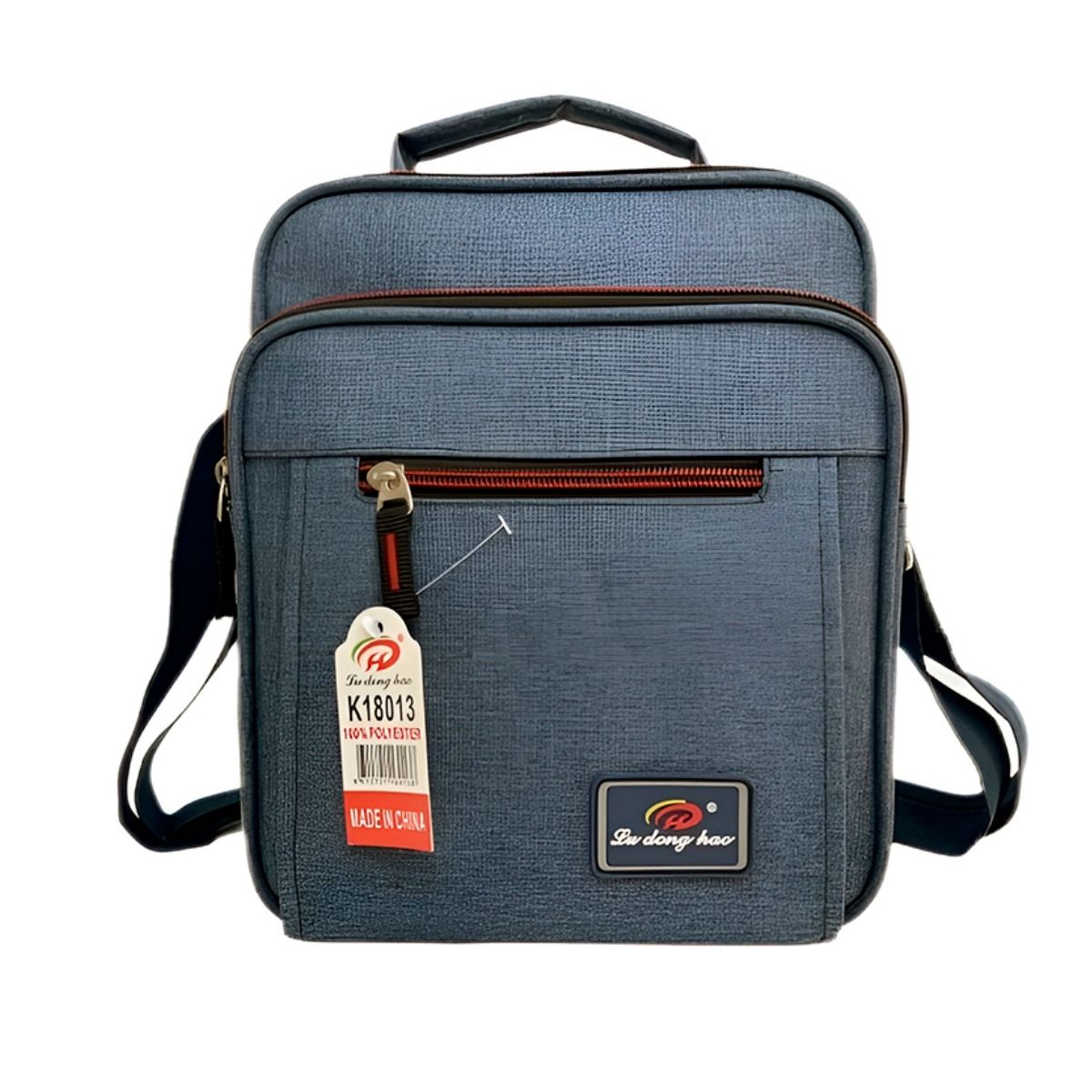 Mochila Bolsa Pasta Masculina Tiracolo Cinza Resistente Semi Impermeável Trabalho Escola Faculdade