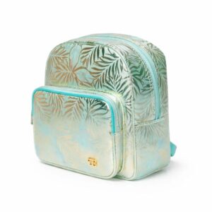 Mochila Bolsa Feminina Costas com Brilho Reforçada Escolar Viagem Passeio Trabalho Rosa Verde