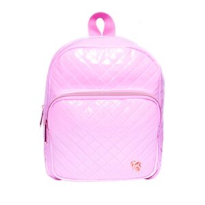 Mochila Bolsa Feminina Costas com Brilho Glitter Resistente Escolar Viagem Passeio Trabalho Rosa