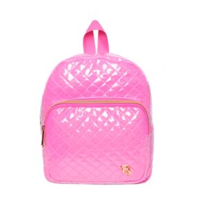 Mochila Bolsa Feminina Costas com Brilho Glitter Resistente Escolar Viagem Passeio Trabalho Pink