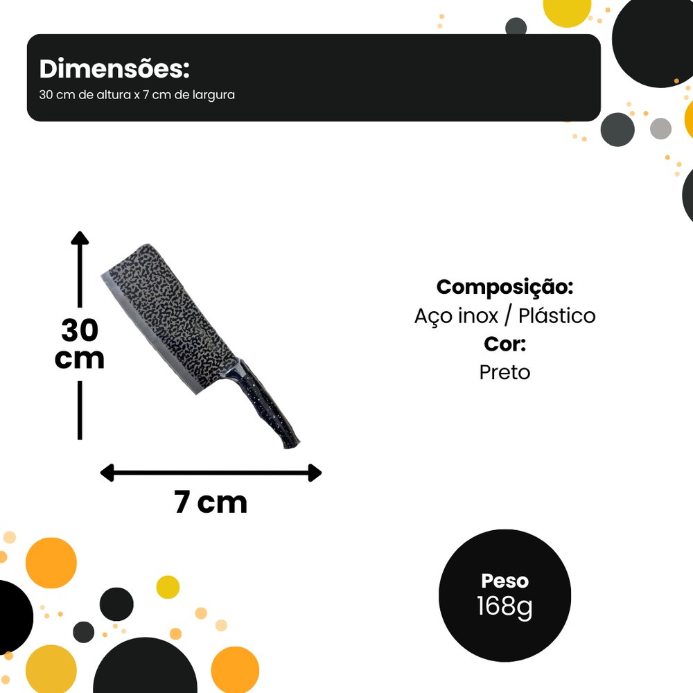 Cutelo 30cm com Cabo de Madeira - Imagem 4