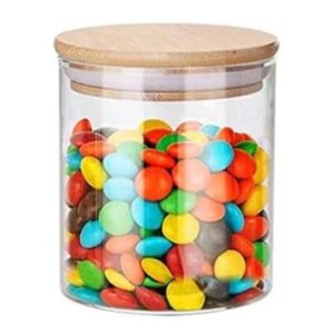 Pote de Borossilicato com Tampa de Bambu 550 ml