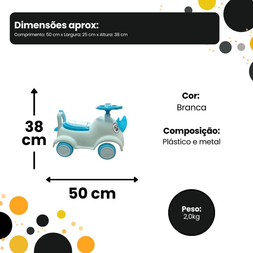Andador Infantil Rinoceronte Azul - Imagem 5