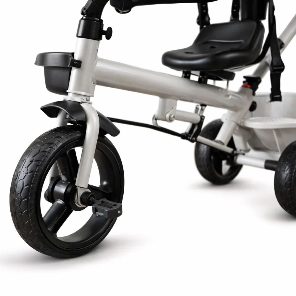 Triciclo Infantil com Empurrador Comfort Branco - Imagem 4