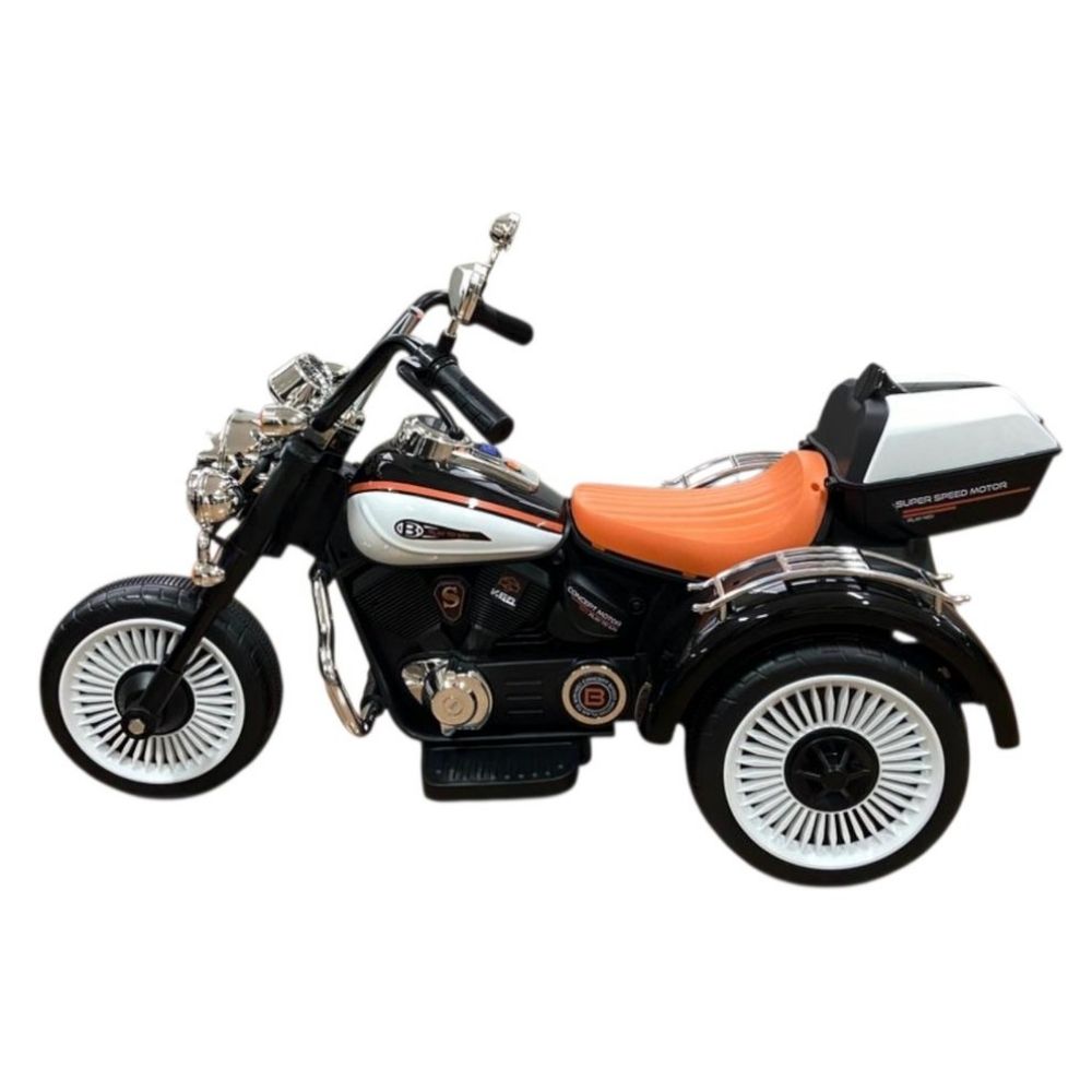 Moto Elétrica Infantil 12V Chopper Sirene Branca - Imagem 4