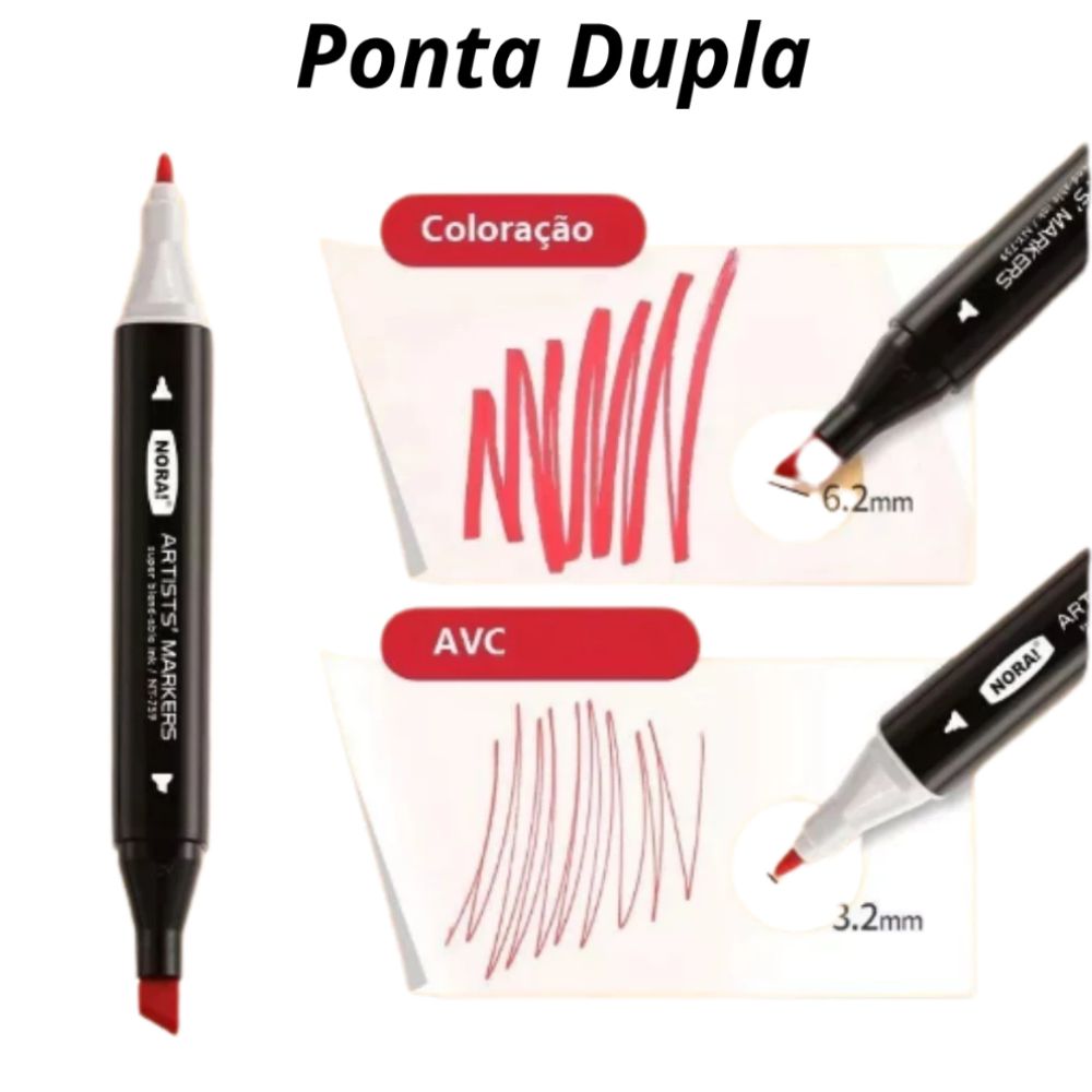 Estojo com 24 Canetas de Colorir Hidrográficas - Imagem 3