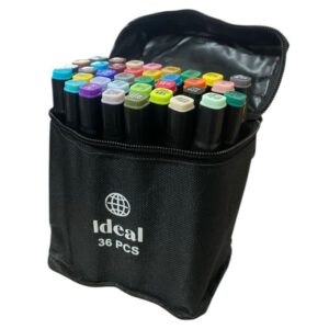 Estojo com 36 Canetas de Colorir Hidrográficas