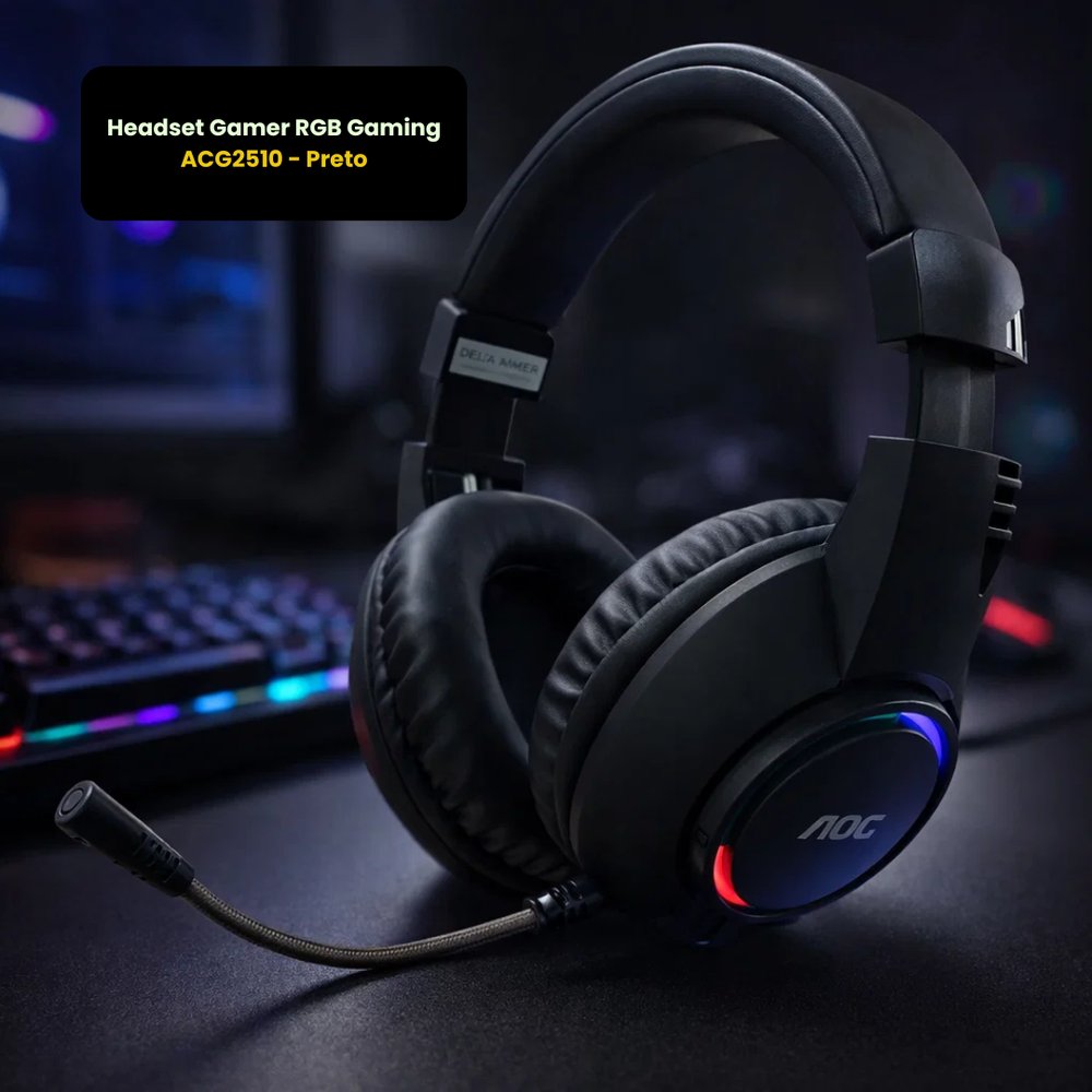 Headset Gamer RGB Gaming ACG2510 - Preto - Imagem 2